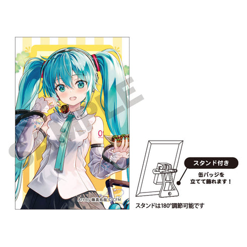 『初音ミク』アート缶バッジ たこやき
